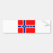 ノルウェーの旗の国のnorgeの文字の名前 バンパーステッカー (正面)