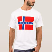 ノルウェーの旗の国のnorgeの文字の名前 tシャツ (正面)