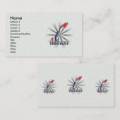 ノルウェーの旗の地図2.0 名刺 (正面/裏面)