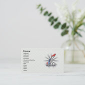 ノルウェーの旗の地図2.0 名刺 (スタンド正面)