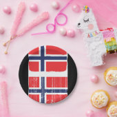 ノルウェーの旗の紙皿 ペーパープレート (パーティー)