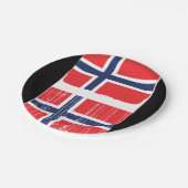 ノルウェーの旗の紙皿 ペーパープレート (アングル)