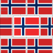 ノルウェーの旗パターンカスタムな生地DIYの織物 ファブリック (タイル)