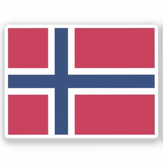 ノルウェーの旗 カットステッカー シール (正面)