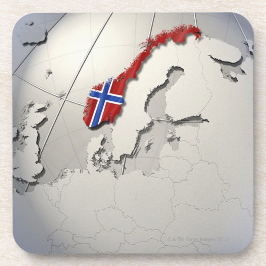 ノルウェーの旗 コースター (正面)