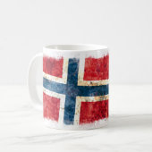 ノルウェーの旗 コーヒーマグカップ (正面左)
