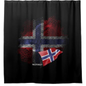 ノルウェーの旗 シャワーカーテン (正面)