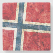 ノルウェーの旗 ストーンコースター (正面)