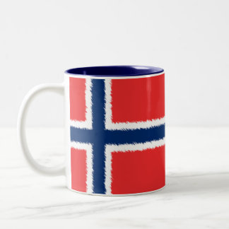 ノルウェーの旗 ツートーンマグカップ