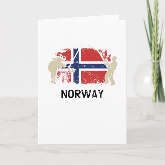 ノルウェーの旗 ノルウェー国旗 カード (正面)