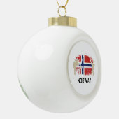 ノルウェーの旗 ノルウェー 旗 セラミックボールオーナメント (左)