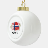 ノルウェーの旗 ノルウェー 旗 セラミックボールオーナメント (右)