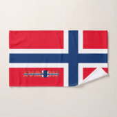 ノルウェーの旗 ハンドタオル (ハンドタオル)