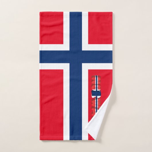 ノルウェーの旗 ハンドタオル (ハンドタオル)
