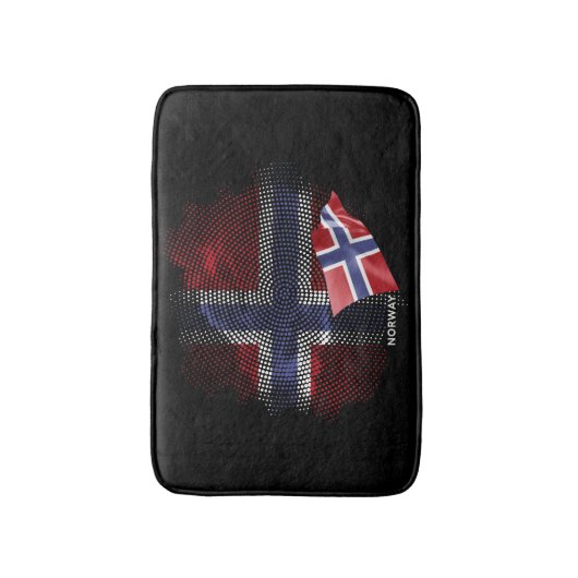 ノルウェーの旗 バスマット (正面縦)