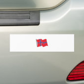ノルウェーの旗 バンパーステッカー (車上)