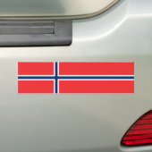 ノルウェーの旗 バンパーステッカー (車上)