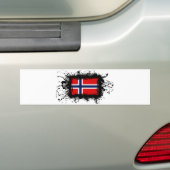ノルウェーの旗 バンパーステッカー (車上)