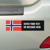ノルウェーの旗 バンパーステッカー (車上)