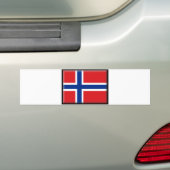 ノルウェーの旗 バンパーステッカー (車上)