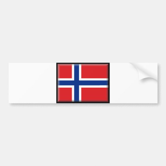 ノルウェーの旗 バンパーステッカー (正面)