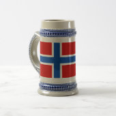 ノルウェーの旗 ビールジョッキ (正面左)