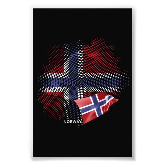 ノルウェーの旗 フォトプリント            (正面)