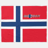 ノルウェーの旗 フリースブランケット (正面(横))