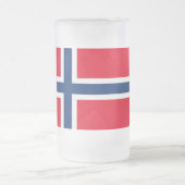 ノルウェーの旗 フロストグラスビールジョッキ (中央)