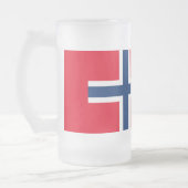 ノルウェーの旗 フロストグラスビールジョッキ (左)
