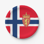 ノルウェーの旗 ペーパープレート (正面)