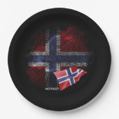 ノルウェーの旗 ペーパープレート (正面)