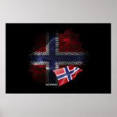 ノルウェーの旗 ポスター (正面)