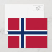 ノルウェーの旗 ポストカード (正面/裏面)