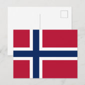 ノルウェーの旗 ポストカード (正面/裏面)
