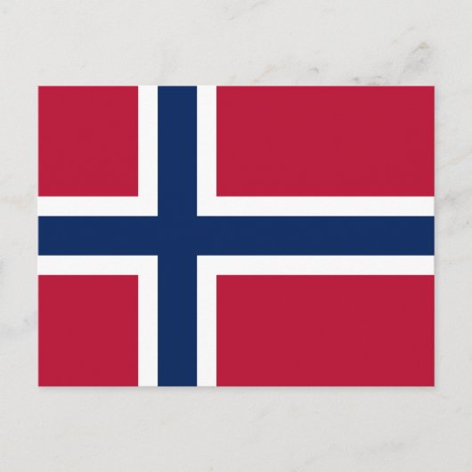 ノルウェーの旗 ポストカード (正面)