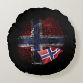 ノルウェーの旗 ラウンドクッション (正面)