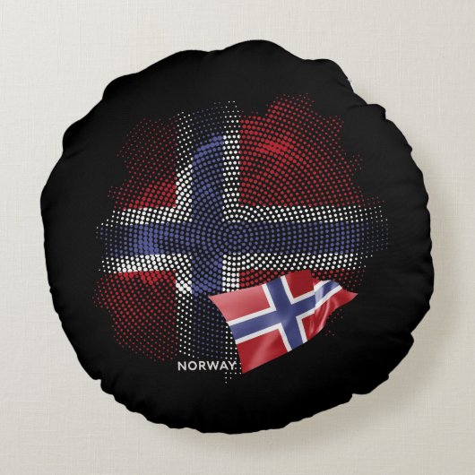 ノルウェーの旗 ラウンドクッション (裏面)