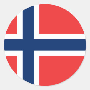 ノルウェーの旗 ラウンドシール