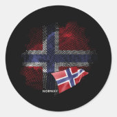 ノルウェーの旗 ラウンドシール (正面)