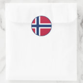 ノルウェーの旗 ラウンドシール (バッグ)