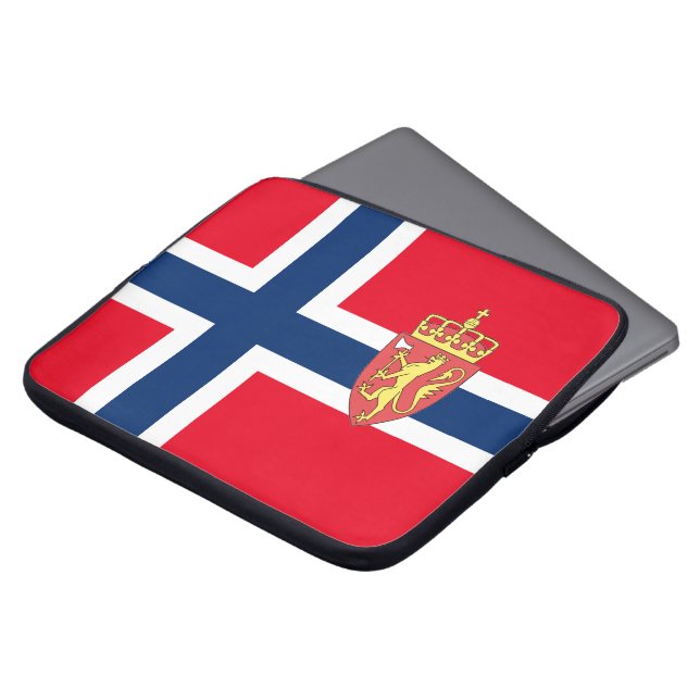 ノルウェーの旗 ラップトップスリーブ (正面上部)