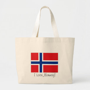 ノルウェーの旗 ラージトートバッグ
