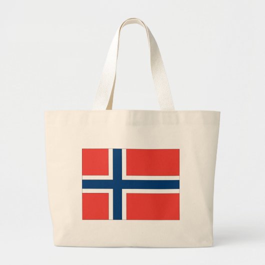 ノルウェーの旗 ラージトートバッグ (正面)