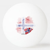 ノルウェーの旗 卓球ボール (裏面)