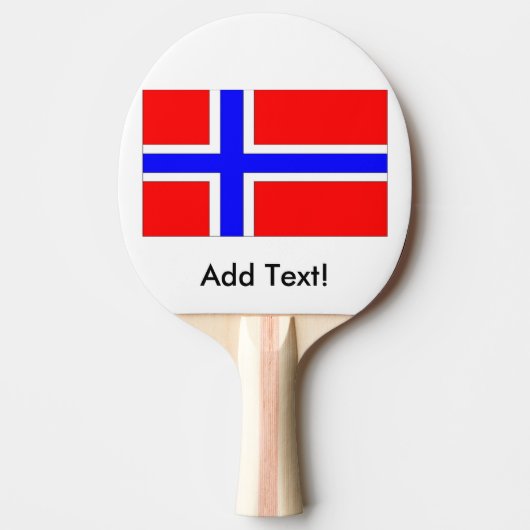 ノルウェーの旗 卓球ラケット (正面)