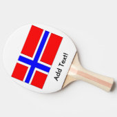 ノルウェーの旗 卓球ラケット (横)
