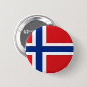 ノルウェーの旗 缶バッジ (正面&裏面)