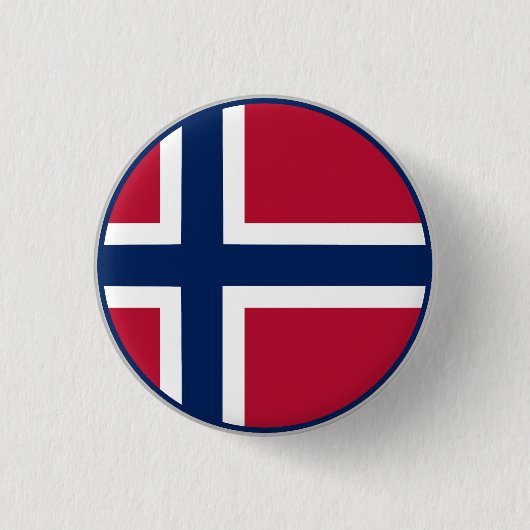 ノルウェーの旗 缶バッジ (正面)