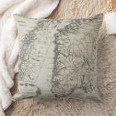 ノルウェーの旧式な地図 クッション (ブランケット)